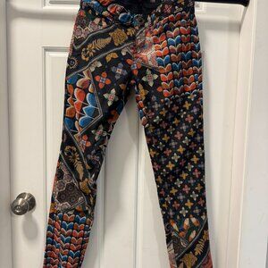 Desigual Patchwork Print Skinny Pants Size 28